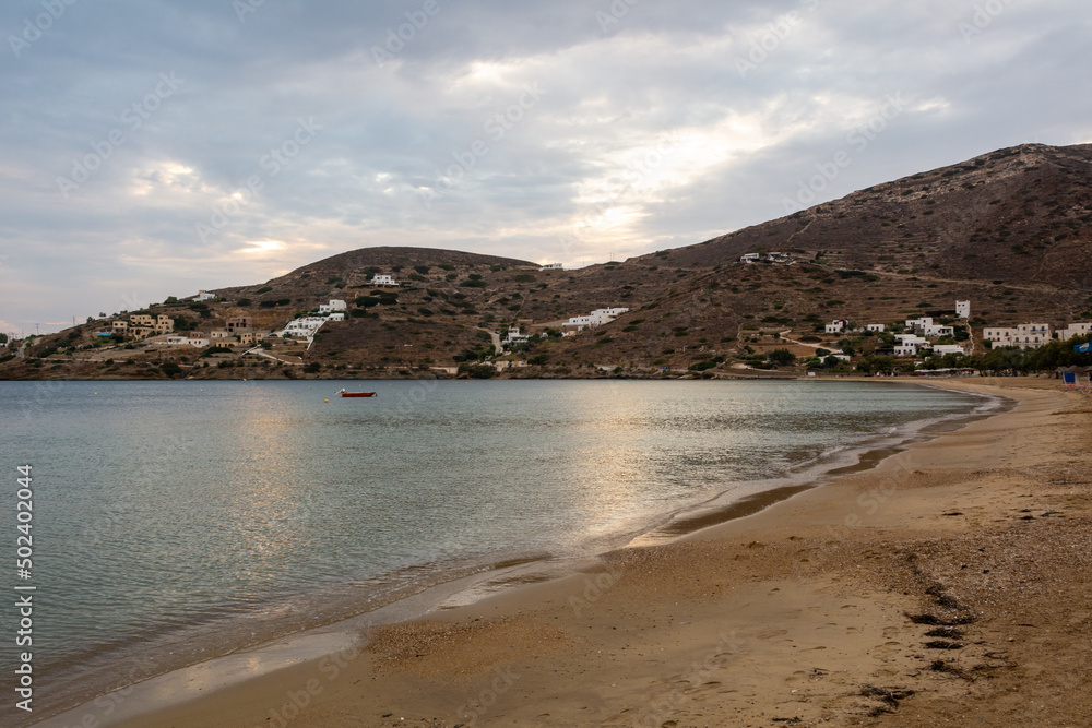 Sea bay of Chora town on Ios Island. Cyclades, Greece Sea bay of Chora town on Ios Island. Cyclades, Greece