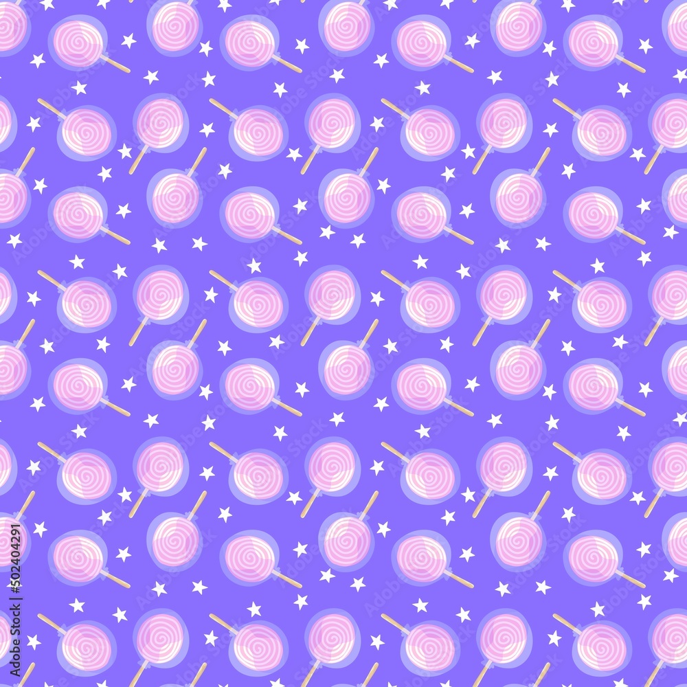 Kids seamless candy pattern for fabrics and textiles and packaging and gifts and cards and linens
