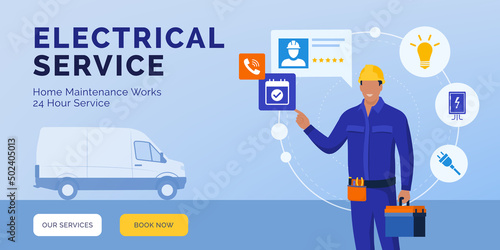 Professional electrical service online app