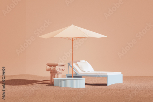 Fotografie, Obraz Minimal composition for vacation holiday and summer concept