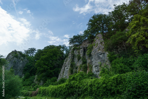 rock formation in the forest in Balve, Sauerland, Germany