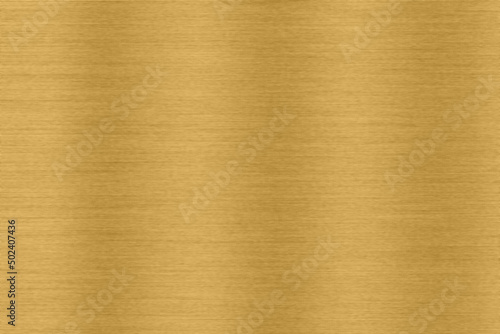 Shiny gold polished metal background texture of brushed stainless steel plate with the reflection of light.