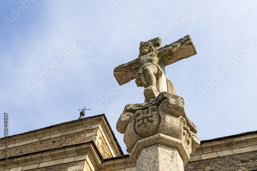 View of a statue in The Monastery of San Miguel de las Duenas,El Bierzo region near Ponferrada photo