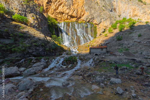 Kapuzbasi Waterfalls, which are a group of waterfalls in the province of Kayseri, fascinate visitor from all over the world. One of the waterfalls is known as the second highest waterfall in the world photo