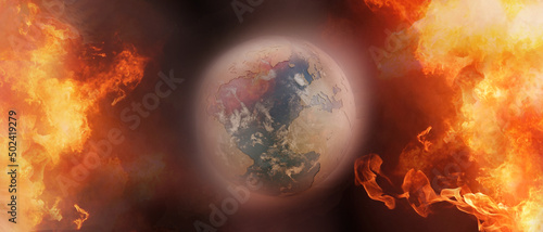 destruction or war concept....