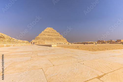 Saqqara  Egypt -  November 14  2021  Pyramid of ancient Egyptian Pharaoh Djoser in Saqqara  Egypt