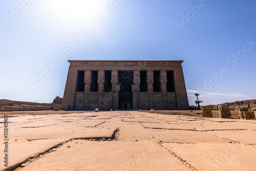 Dendera, Egypt - November 17, 2021: The great ancient Egyptian temple of Dendera at Dendera, Egypt
