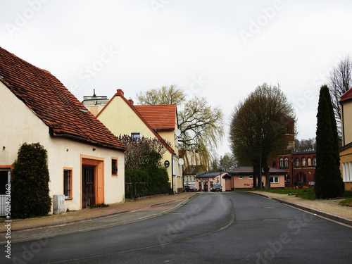 Street of a small town Slawno in Poland