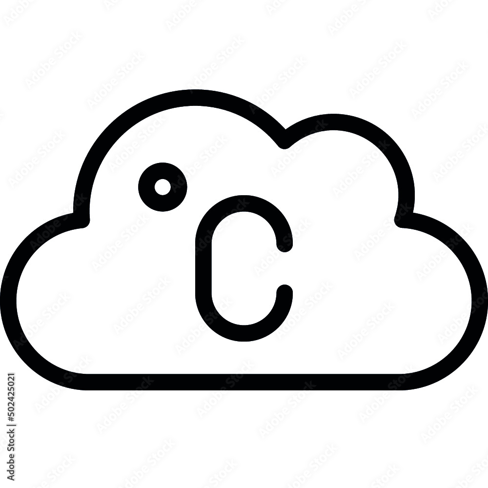 Cloud Celsius Icon Cloud Celsius Icon