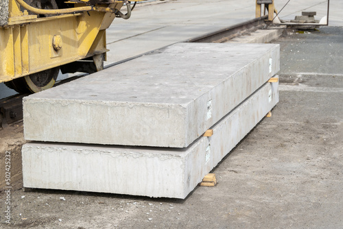 Reinforced concrete slab used in the construction of open switchgear, related to the elements of substations.