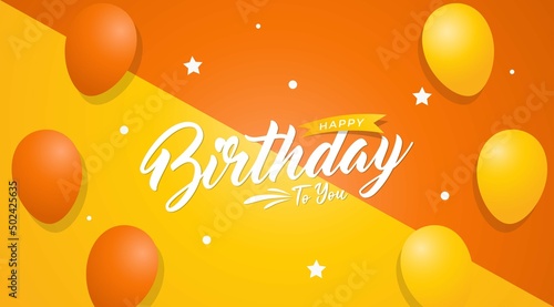 Vector Illustration of Happy Birthday background for party, holiday, birthday, promotion card, poster. 