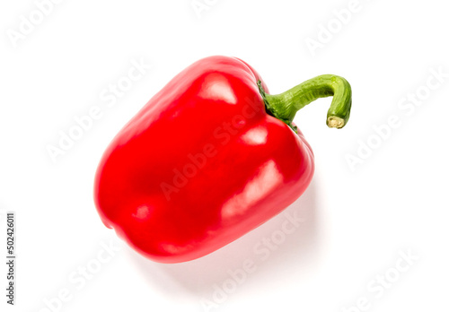 Fotografiet Red bell pepper isolated on white background