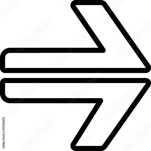 Split Right Arrow Icon
