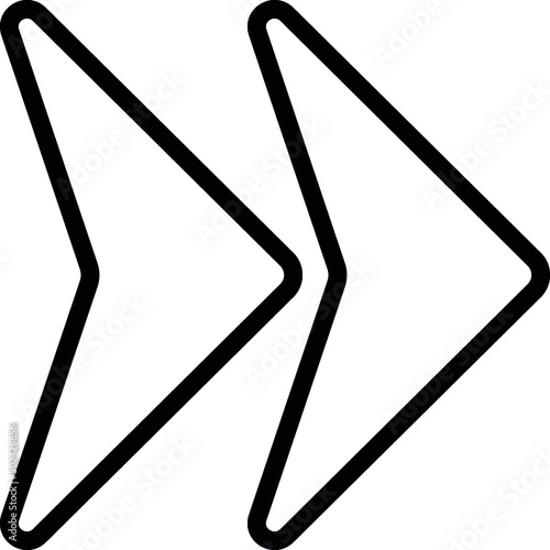 Double Triangle Arrows Icon