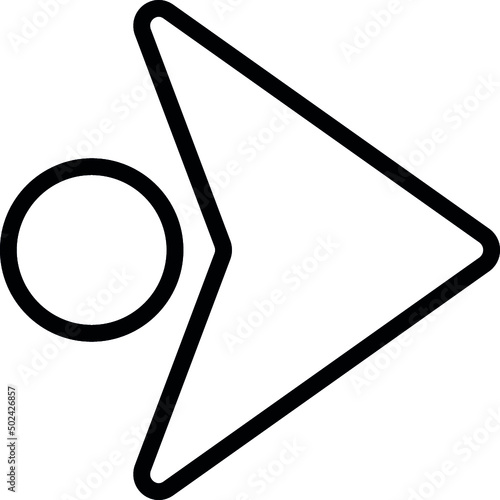 Circle With Dented Arrow Icon