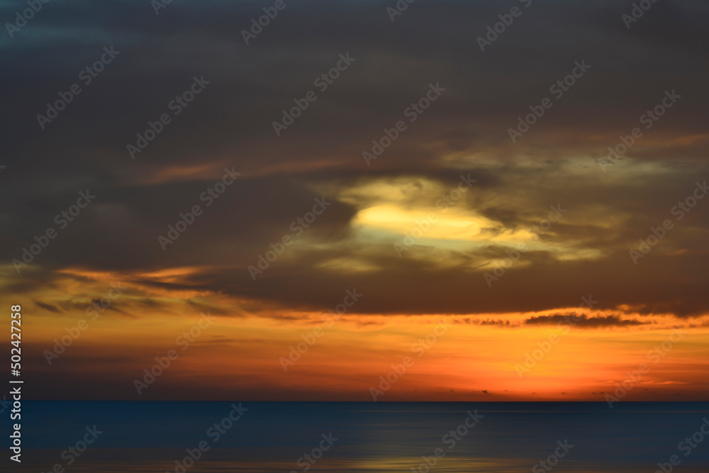 Sunset At The Beach, Tanjung Aru Beach, Kota Kinabalu, Borneo,Sabah, Malaysia
