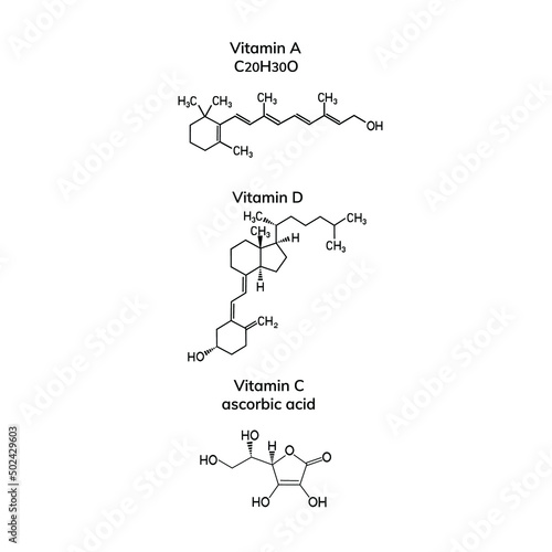 Group of vitamins on white background
