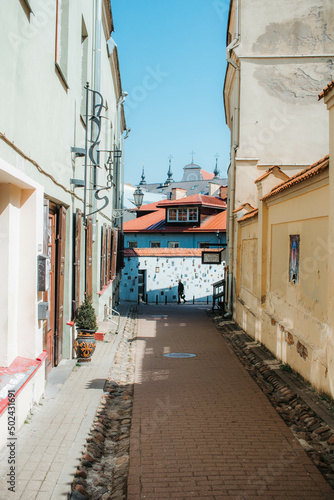 narrow street in the town