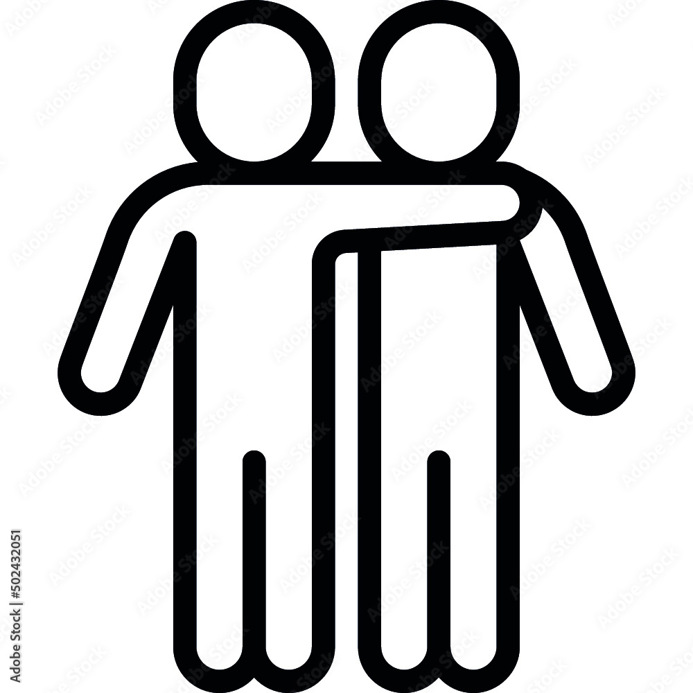 People Hugging Each Other Icon People Hugging Each Other Icon