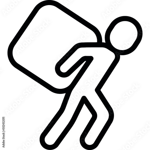  Person Carrying Box Icon