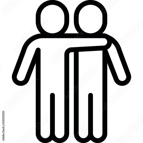 People Hugging Each Other Icon