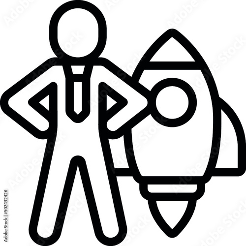 Launch Start Up Person Icon