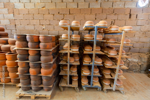 Pottery factory and pottery craftsmen photo