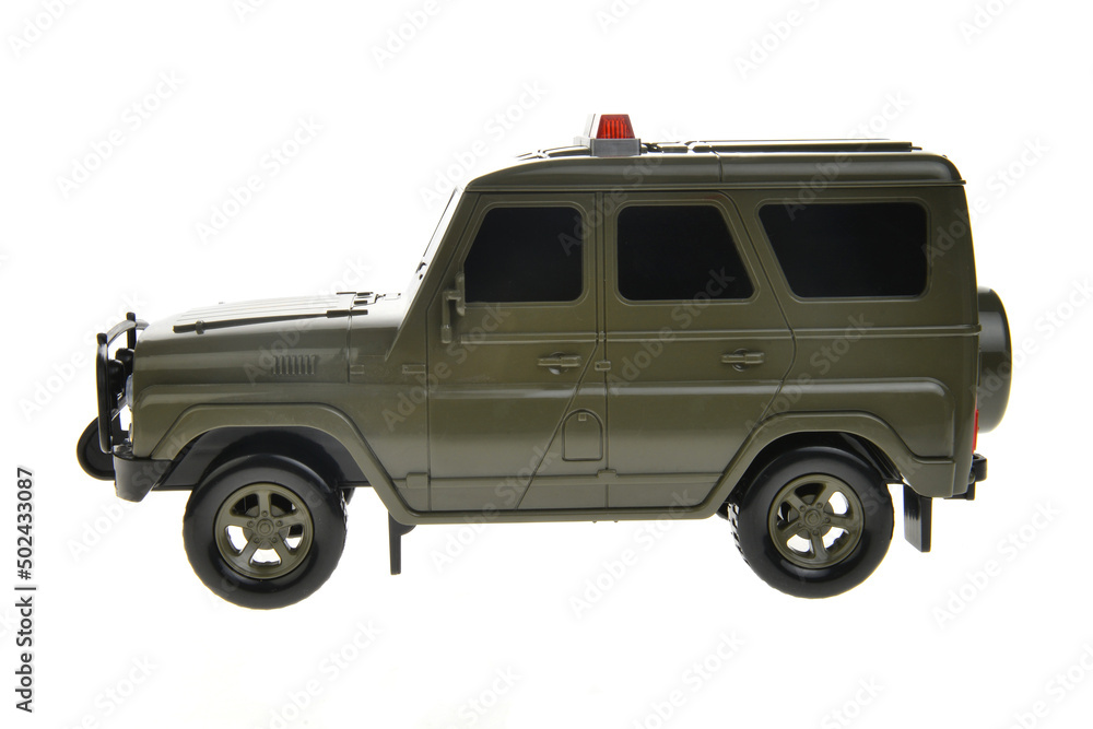 Toy police car, isolated on white background Toy police car, isolated on white background