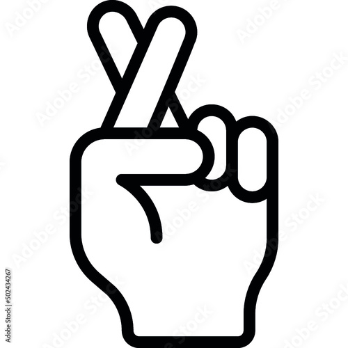 Cross Fingers Icon