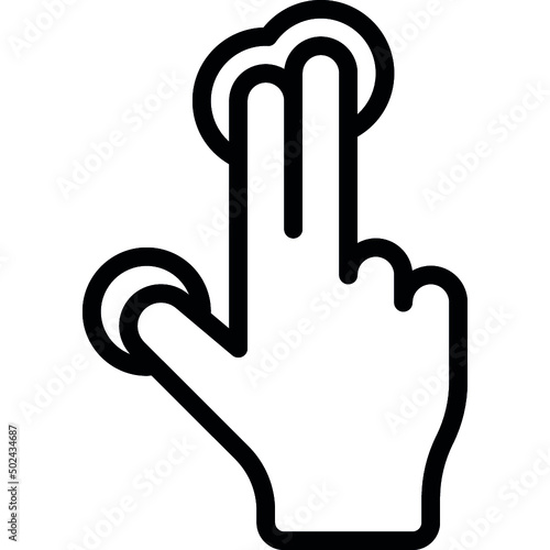 Two Finger And Thumb Tap Icon