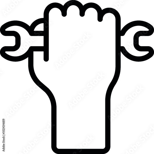 Holding Up Spanner Icon