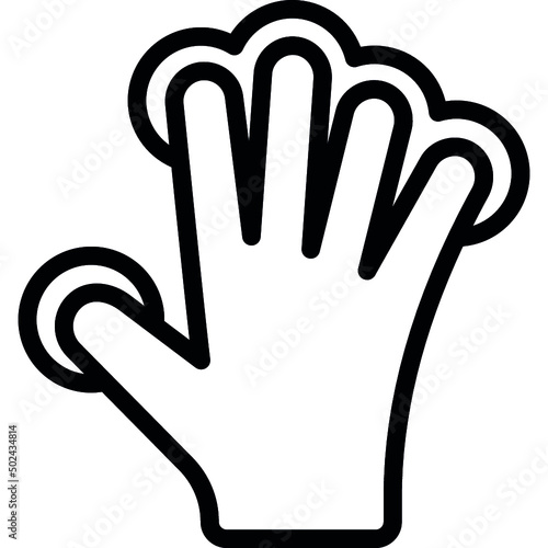 Hand Open Fingers Tap Icon