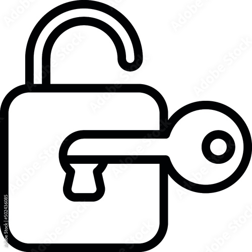 Key Unlocking Lock Icon