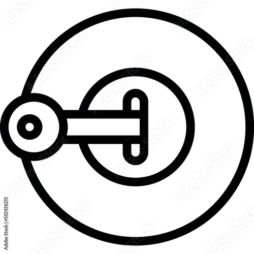 Unlock Round Lock Icon