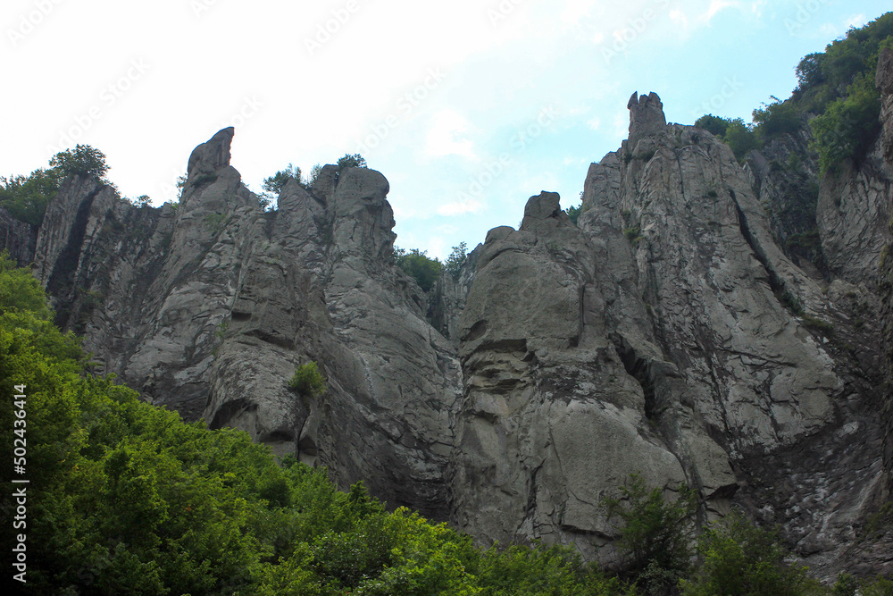 Fototapeta premium Beautiful rocks along the road.