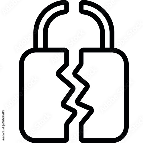 Broken Lock Icon