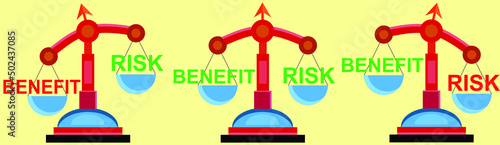 scales measuring benefit versus risk.