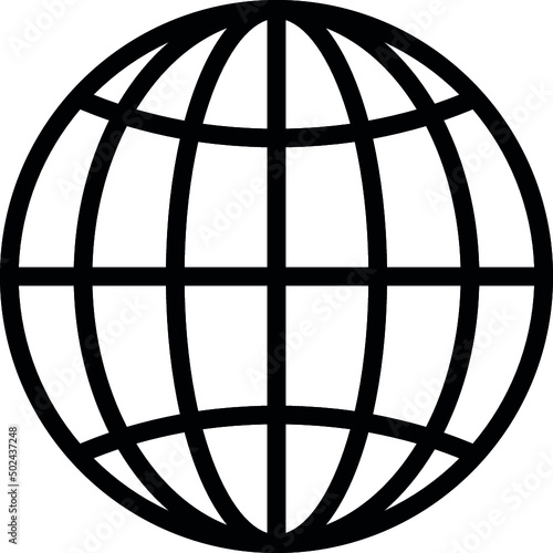 Globe Grid Icon