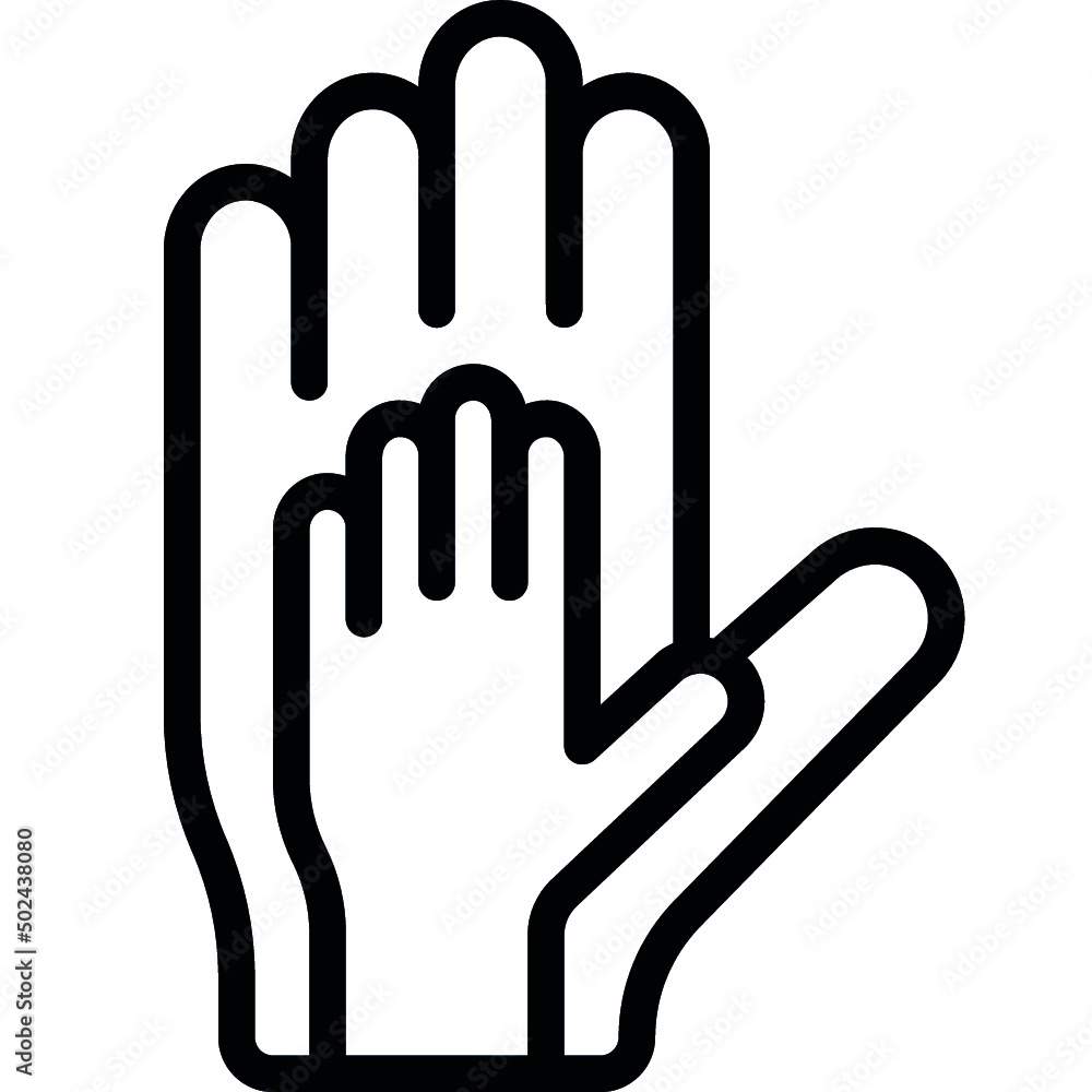 Small And Large Hands Icon Small And Large Hands Icon