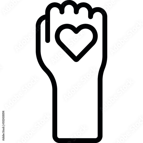 Love Power Hand Icon
