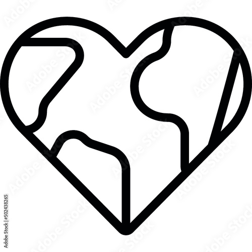 Heart Earth Icon