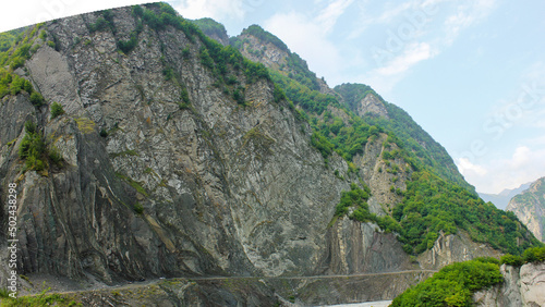 Beautiful rocks along the road.