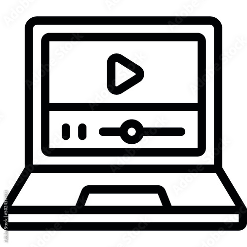 Video On Laptop Icon