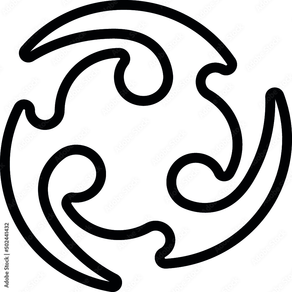Obraz premium Detailed Throwing Star Icon
