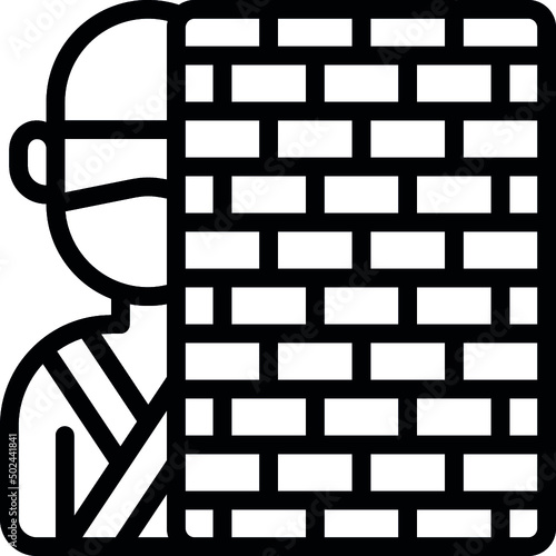 Ninja Behind Wall Icon