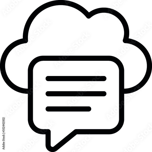 Cloud Message Icon