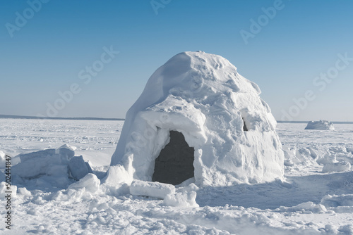 Real snow igloo house in the winter.  © fizke7