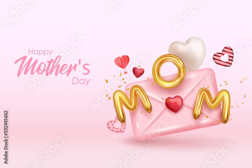 Happy Mother s Day greetings card abstract background