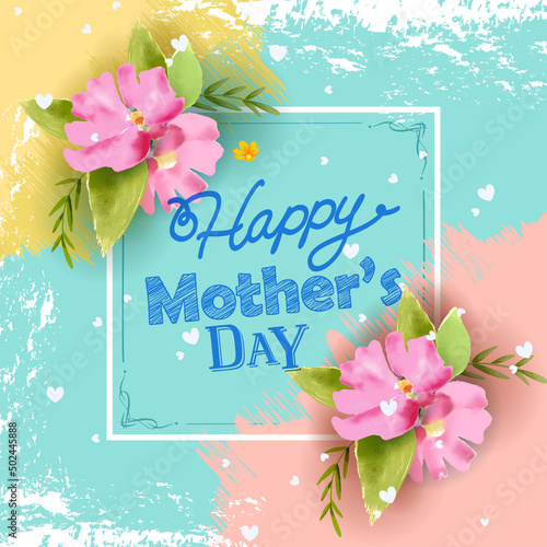 Happy Mother s Day greetings card abstract background