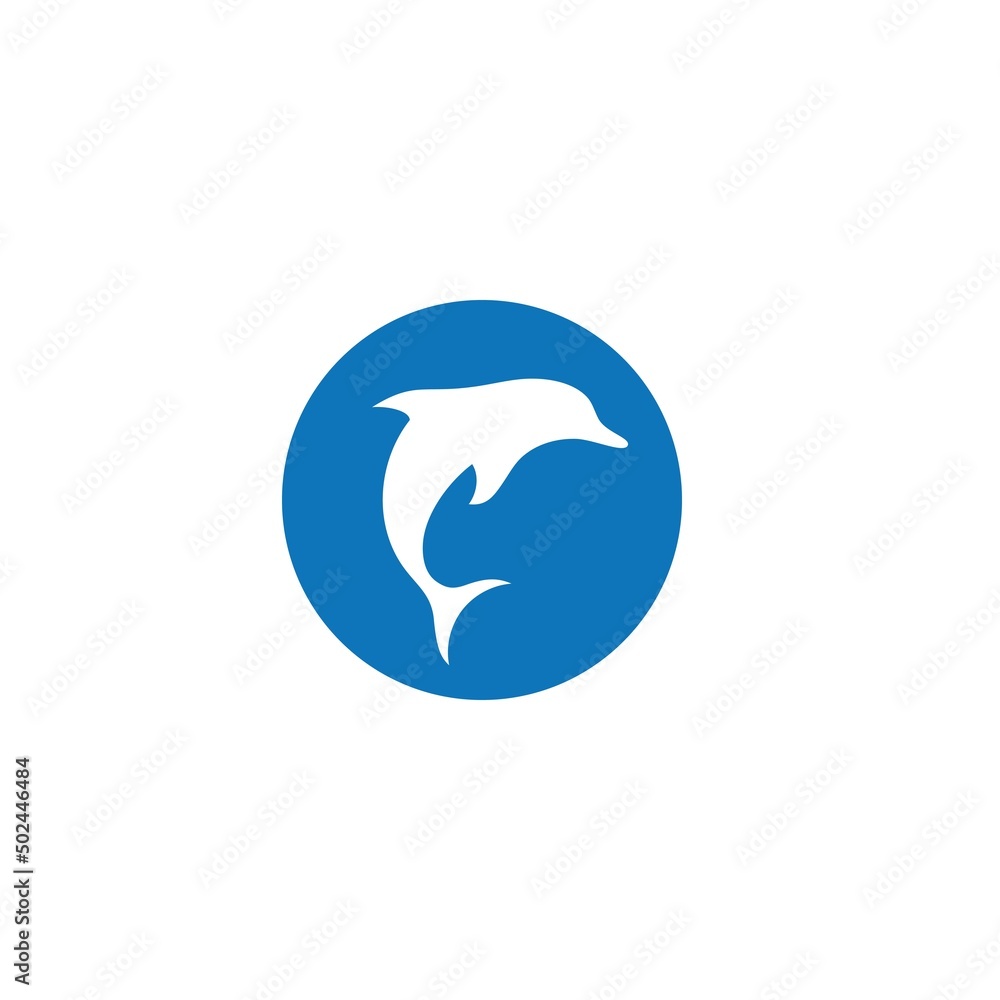 Naklejka premium dolphin icon logo design vector